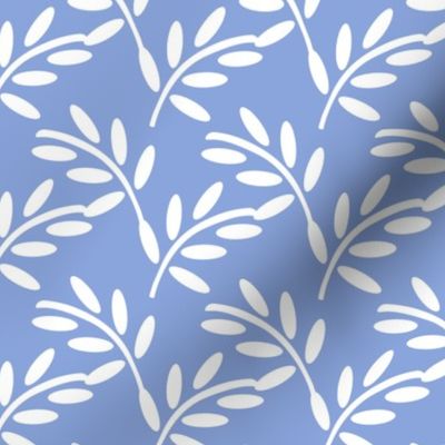 White Leaves on Periwinkle, Breezy Botanicals