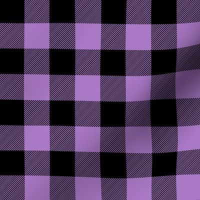 1" Black + Purple Buffalo Plaid – Lumberjack Buffalo Check