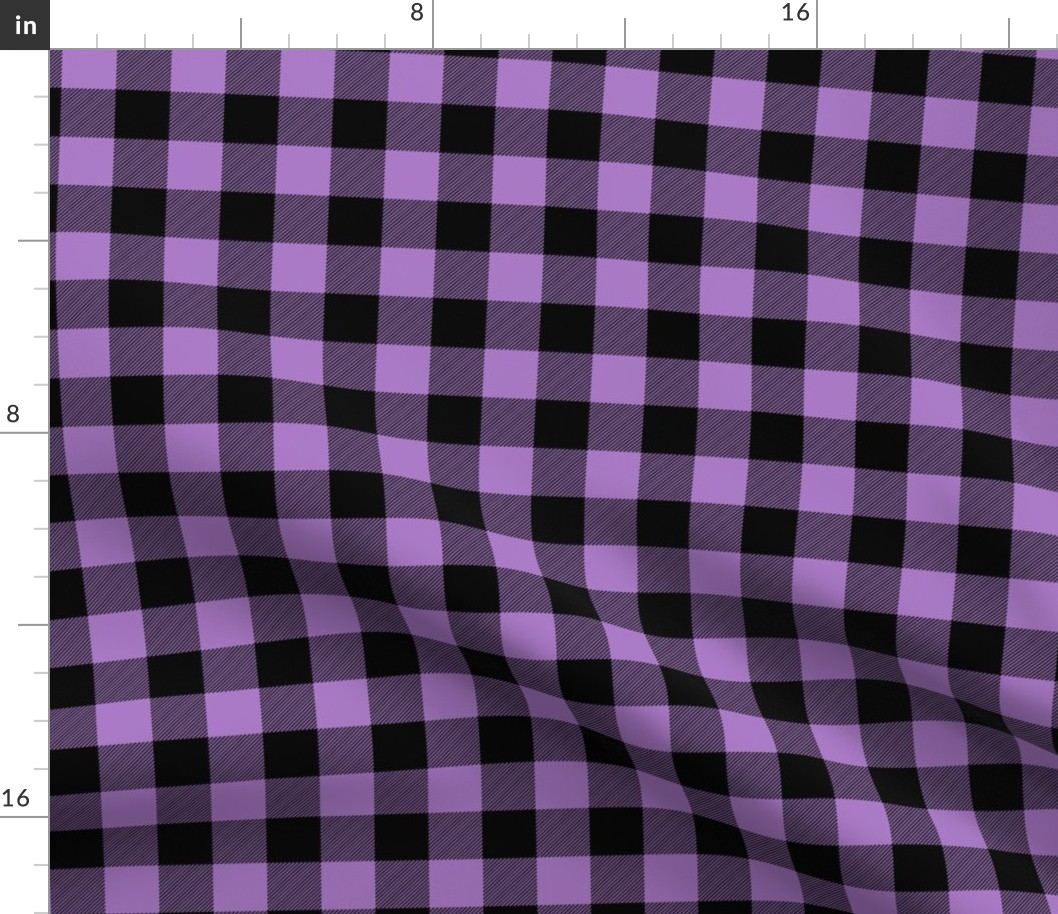 1" Black + Purple Buffalo Plaid – Lumberjack Buffalo Check