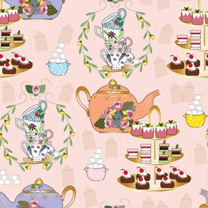 A Spoonful of Sugar for HoPE, Tea Fabric, Tea Time, Tea Party