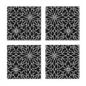 Geometric lace - black and white