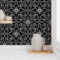 Geometric lace - black and white