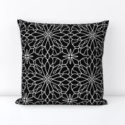 Geometric lace - black and white