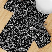 Geometric lace - black and white