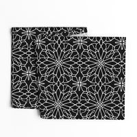 Geometric lace - black and white