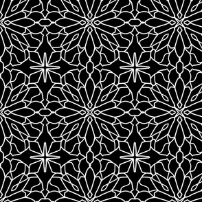 Geometric lace - black and white