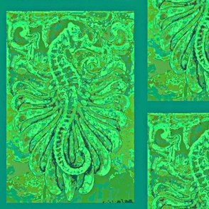 Fantasy Seahorse-teal/aqua