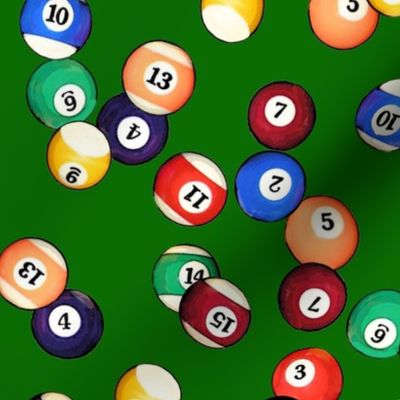 Billiard Balls on Felt // Large