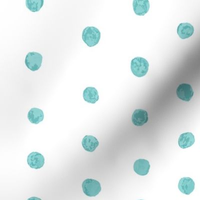 watercolor green dots