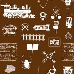 Railroad Symbols - Brown // Small