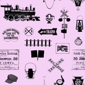 Railroad Symbols - Pink // Small