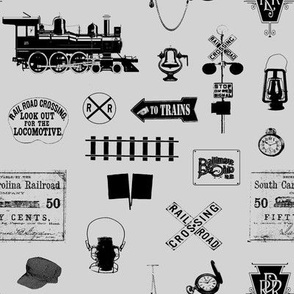 Railroad Symbols - Light Grey // Small