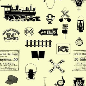 Railroad Symbols - Parchment // Small