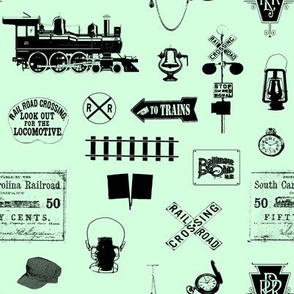 Railroad Symbols - Light Green // Small