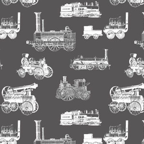 Antique Steam Engines on Charcoal // Large