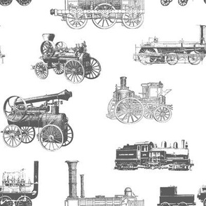 Antique Engines on Grey // Large