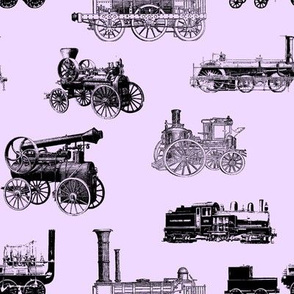 Antique Engines on Lavender // Large