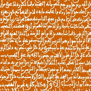 Ancient Arabic on Orange // Large