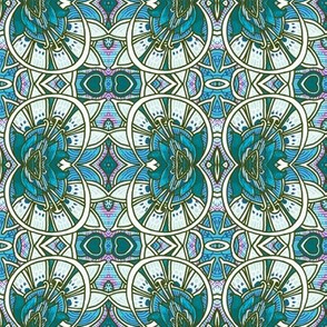 Victorian Windows (green/blue)