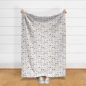 farm // nursery kids gender neutral cow chicken pig barn farms fabric white