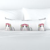 guinea-pig with roses plushie pillow