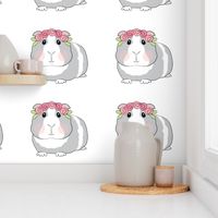 guinea-pig with roses plushie pillow