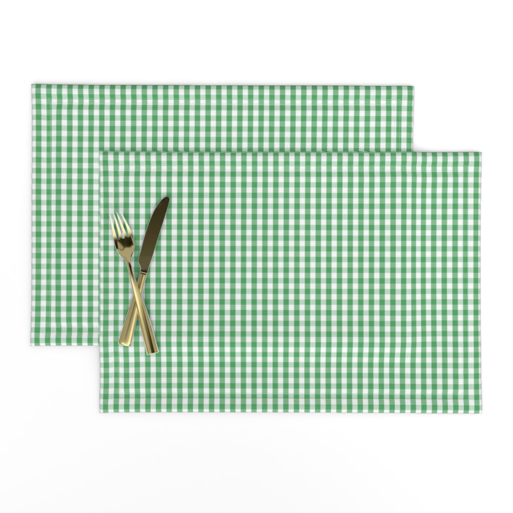 Fern Green Gingham Check Plaid