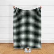 buffalo plaid 1" - black and mint