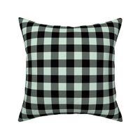 buffalo plaid 1" - black and mint