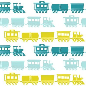 multi trains - aqua and citron