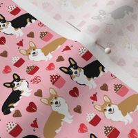 corgis tri colored corgi fabric cute valentines love pink design best cupcakes and sweet design - (small)