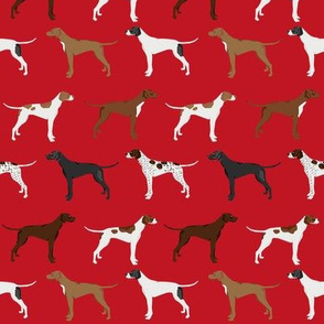 english pointers fabric - dog breed coat colors - red