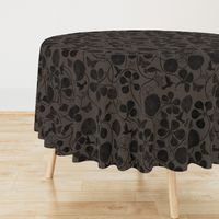 African Nasturtium Garden 1 (Pantone cool brown) black