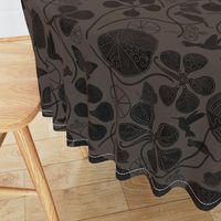 African Nasturtium Garden 1 (Pantone cool brown) black