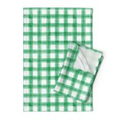 watercolor plaid - green