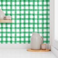 watercolor plaid - green