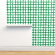 watercolor plaid - green