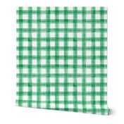 watercolor plaid - green