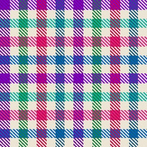 8 Color Asymmetrical Plaid in Candy Colors