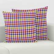 8 Color Asymmetrical Plaid in Bright Colors