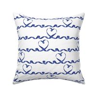 Love me tight // white background blue gradient ribbons