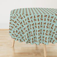 chow chow simple  dog breed fabric mint