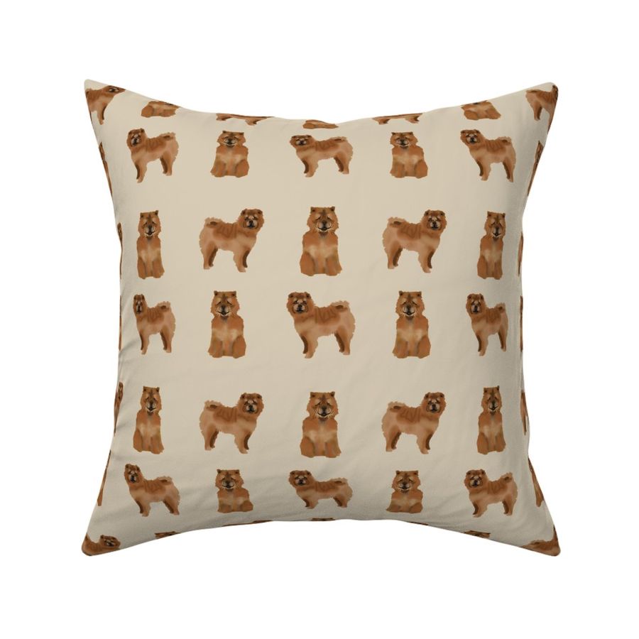 chow chow simple  dog breed fabric tan