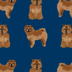 chow chow simple  dog breed fabric navy