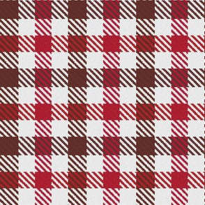 Two Color Gingham Brown and Red