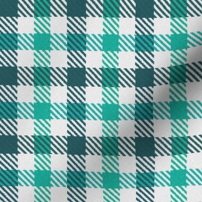Two Color Gingham Teal and Turquoise
