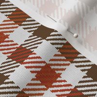 Two Color Gingham Brown and Orange