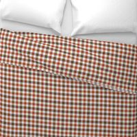 Two Color Gingham Brown and Orange