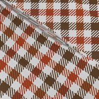 Two Color Gingham Brown and Orange