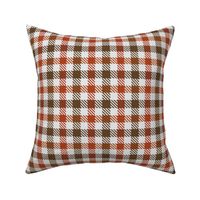 Two Color Gingham Brown and Orange